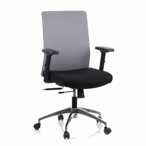 Krzesło biurowe obrotowe RIVERTON F/L/AL - oparcie tkaninowe, czarno-szary - RIVERTON-black-grey-fabric-L-AL.gif