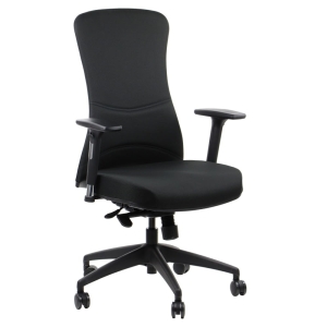 Swivel office chair with seat slide system KENTON BLACK