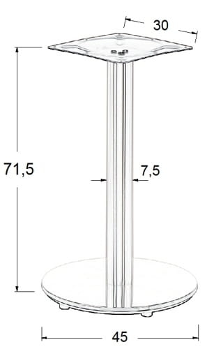 Podstawa stolika ze stali nierdzewnej SH-2001-1/P polerowana - ∅ 45 cm - 2a99e3db203be1bf8033db19bcab1ab8