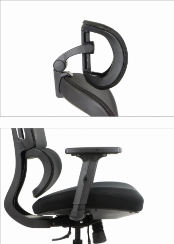 Fotel ergonomiczny TREX CZARNY podstawa nylonowa - 17f463f044a1e69427bd774574039117