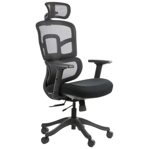 Fotel ergonomiczny TREX CZARNY podstawa nylonowa - bc4385f14b58b2195011e4de4368e354
