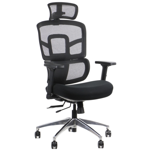 Fotel ergonomiczny TREX CZARNY podstawa aluminiowa - 745a50eb98ef2d1864e32f2e81019e9a
