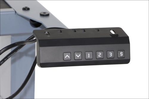 Dwusilnikowy stelaż metalowy biurka (stołu) z elektryczną regulacją wysokości, elektryczny PRATO 04-2T/A SZARY - 13364b03a843b68f6b3feac50edcf22a