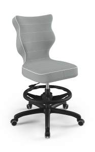 Youth chair Petit black Jasmine 03 size 5 with footrest
