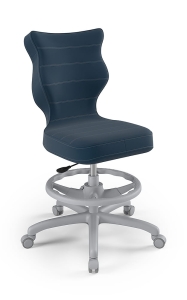 Youth chair Petit grey Velvet 24 size 5 with footrest
