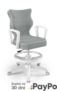 Youth chair Norm white Jasmine 03 size 5 with footrest