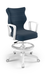 Youth chair Norm white Velvet 24 size 5 with footrest