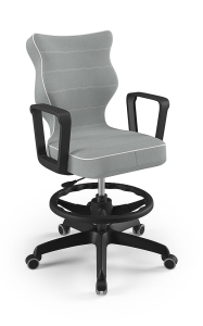 Youth chair Norm black Jasmine 03 size 5 with footrest