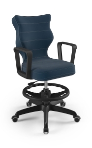 Youth chair Norm black Velvet 24 size 5 with footrest