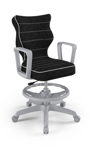 Youth chair Norm grey Visto 01 size 5 with footrest