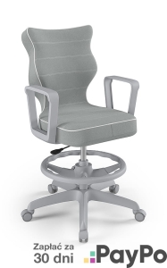 Youth chair Norm grey Jasmine 03 size 5 with footrest