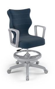 Youth chair Norm grey Velvet 24 size 5 with footrest