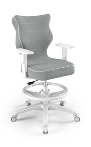 Youth chair Duo white Jasmine 03 size 5 with footrest