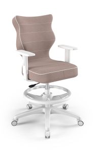 Youth chair Duo white Jasmine 08 size 5 with footrest