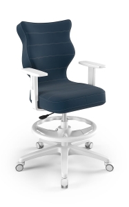 Youth chair Duo white Velvet 24 size 5 with footrest