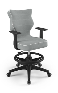 Youth chair Duo black Jasmine 03 size 5 with footrest