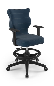 Youth chair Duo black Velvet 24 size 5 with footrest