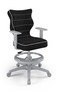 Youth chair Duo grey Visto 01 size 5 with footrest