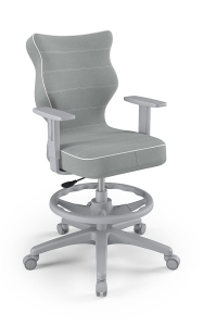 Youth chair Duo grey Jasmine 03 size 5 with footrest
