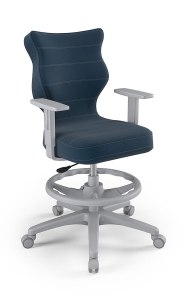 Youth chair Duo grey Velvet 24 size 5 with footrest