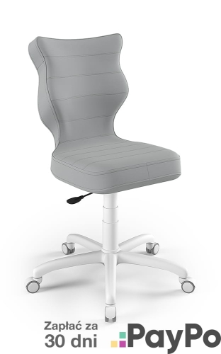 Krzesło młodzieżowe Petit biały Velvet 03 rozmiar 6