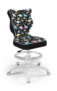 Youth chair Petit white Storia 30 size 6 with footrest