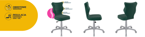 Krzesło młodzieżowe Petit szary Velvet 05 rozmiar 6 - 895e9ca808aa743ad9883beda4dce16d