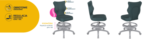 Krzesło młodzieżowe Petit szary Monolith 06 rozmiar 6 WK+P - ac8da05b1281b8499134787f442e39a0