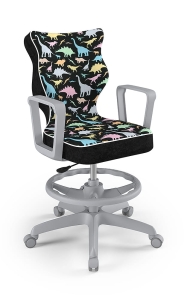 Youth chair Norm grey Storia 30 size 6 with footrest