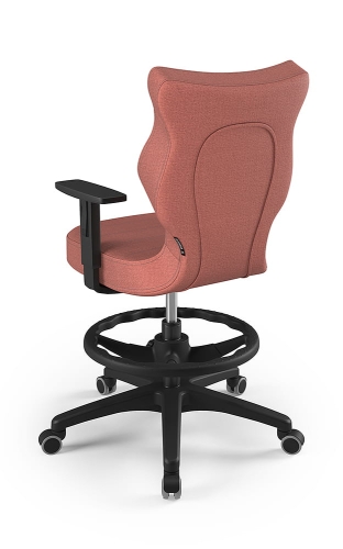 Krzesło młodzieżowe Duo czarny Monolith 08 rozmiar 6 z podnóżkiem