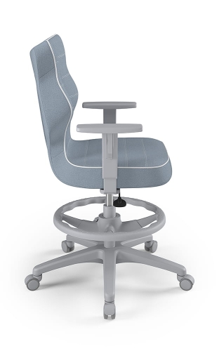 Krzesło młodzieżowe Duo szary Jasmine 06 rozmiar 6 z podnóżkiem