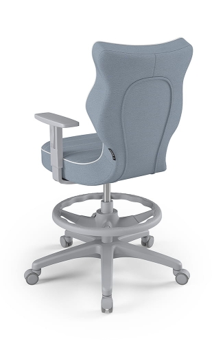 Krzesło młodzieżowe Duo szary Jasmine 06 rozmiar 6 z podnóżkiem