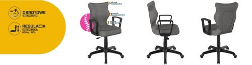 Krzesło młodzieżowe Norm czarny Monolith 33 rozmiar 6 - eb335d09dce029e78a5f294d296e7fe1