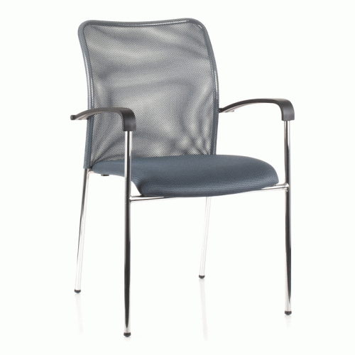 Krzesło konferencyjne HN-7501 SZARE stelaż chromowany - 7501-chrome-grey.gif