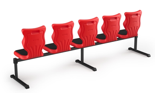 Zestaw siedziskowy Bench Soft 5 os. rozmiar 6 siedzisko czerwony