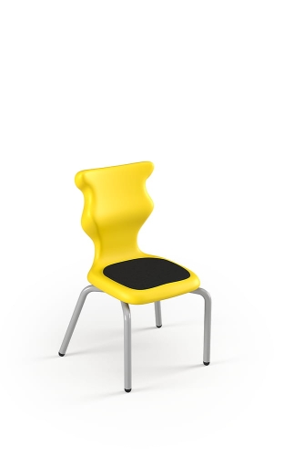 Krzesło Spider Soft rozmiar 1 siedzisko żółty/stelaż szary