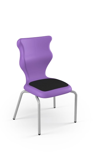 Krzesło Spider Soft rozmiar 3 siedzisko fioletowy/stelaż szary - Krzesło szkolne Spider Soft rozmiar 3 fioletowy