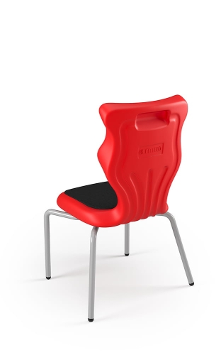 Krzesło Spider Soft rozmiar 4 siedzisko czerwony/stelaż szary - Krzesło szkolne Spider Soft rozmiar 4 czerwony