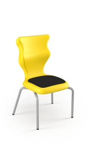 Krzesło Spider Soft rozmiar 4 siedzisko żółty/stelaż szary