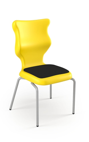 Krzesło Spider Soft rozmiar 6 siedzisko żółty/stelaż szary - Krzesło szkolne/studenckie Spider Soft rozmiar 6 żółty