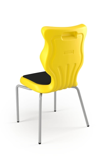 Krzesło Spider Soft rozmiar 6 siedzisko żółty/stelaż szary - Krzesło szkolne/studenckie Spider Soft rozmiar 6 żółty
