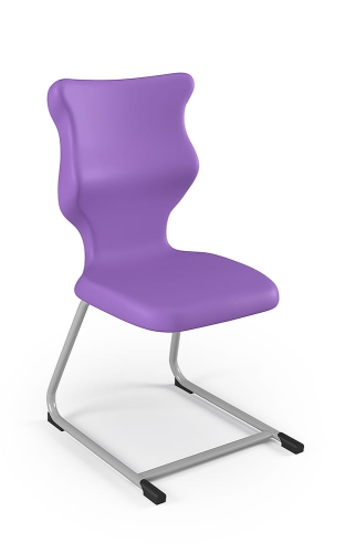 Krzesło C-Line rozmiar 6 siedzisko fioletowy/stelaż szary - Krzesło szkolne/studenckie C-Line rozmiar 6 fioletowy
