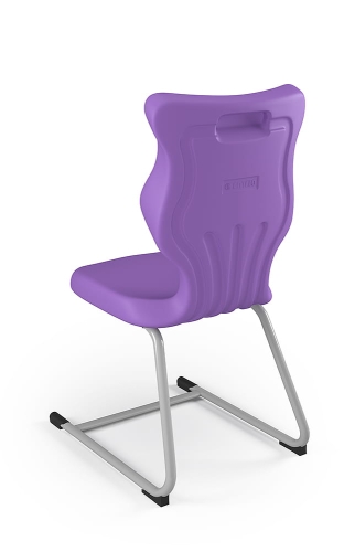 Krzesło C-Line rozmiar 6 siedzisko fioletowy/stelaż szary - Krzesło szkolne/studenckie C-Line rozmiar 6 fioletowy