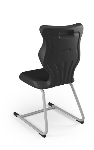 Krzesło C-Line Soft rozmiar 6 siedzisko czarny/stelaż szary - Krzesło szkolne/studenckie C-Line Soft rozmiar 6 czarny