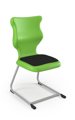 Krzesło C-Line Soft rozmiar 6 siedzisko zielony/stelaż szary - Krzesło szkolne/studenckie C-Line Soft rozmiar 6 zielony