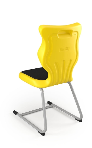 Krzesło C-Line Soft rozmiar 6 siedzisko żółty/stelaż szary - Krzesło szkolne/studenckie C-Line Soft rozmiar 6 żółty
