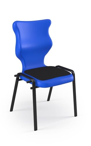 Krzesło Student Soft rozmiar 6 siedzisko niebieski/stelaż czarny - Krzesło szkolne/studenckie Student Soft rozmiar 6 niebieski