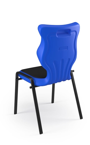 Krzesło Student Soft rozmiar 6 siedzisko niebieski/stelaż czarny - Krzesło szkolne/studenckie Student Soft rozmiar 6 niebieski