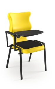 Krzesło Student Plus Soft rozmiar 6 siedzisko żółty/stelaż czarny
