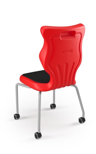 Krzesło szkolne Spider Move Soft rozmiar 3 czerwony
